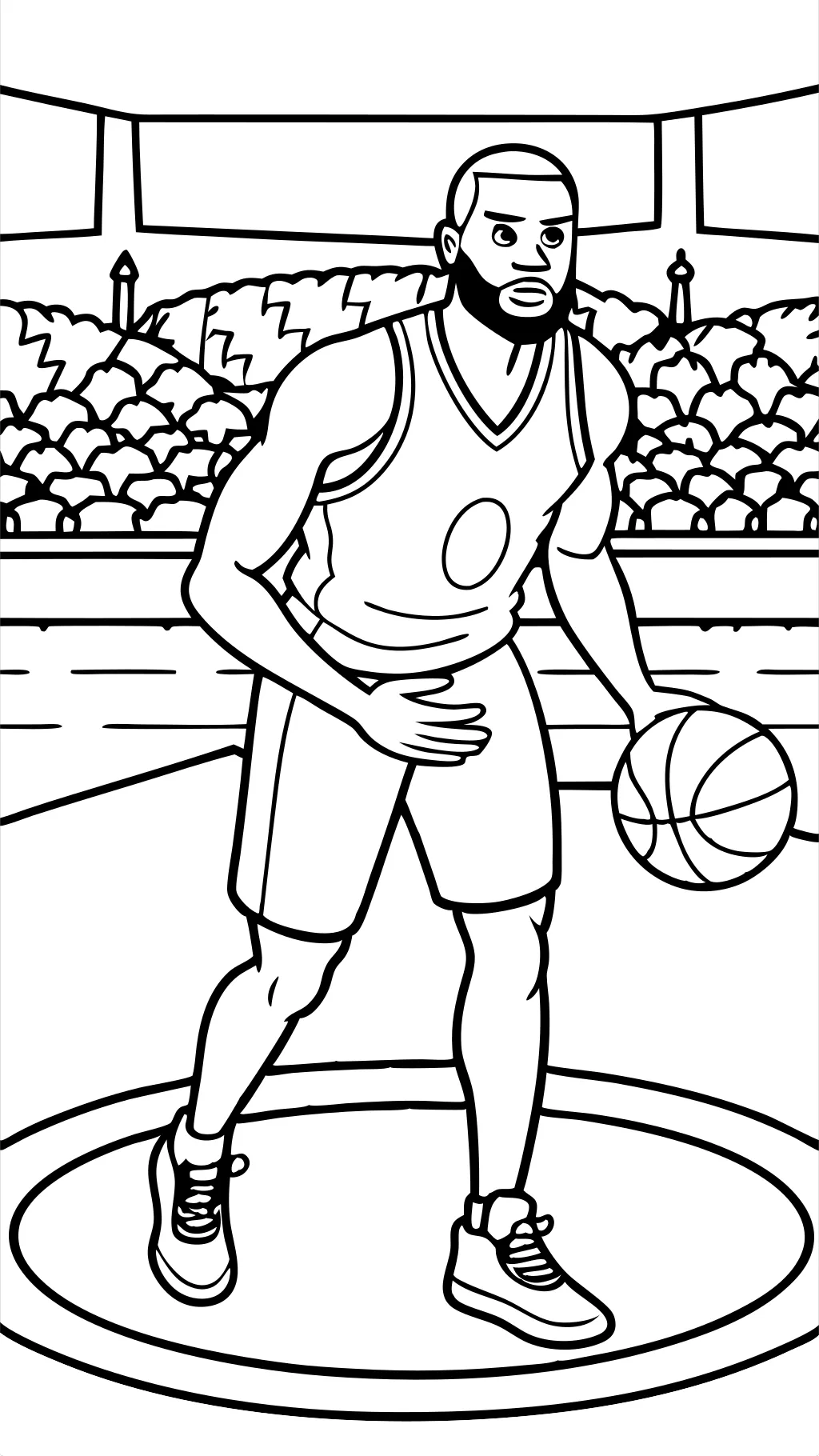 coloriage des Jeux olympiques de LeBron James